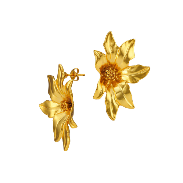 Earring made from brass, goldplated